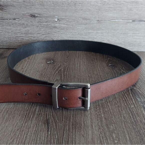 Relic Bonded Leather Reversible Belt - Black & Brown - 42 - Picture 1 of 6